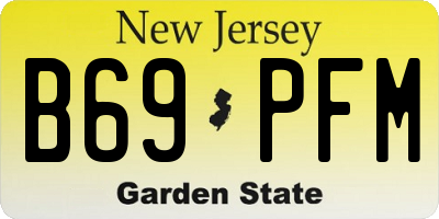NJ license plate B69PFM