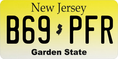 NJ license plate B69PFR