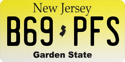 NJ license plate B69PFS