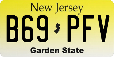 NJ license plate B69PFV
