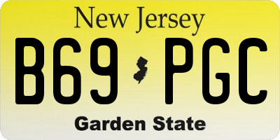 NJ license plate B69PGC