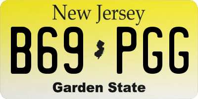 NJ license plate B69PGG