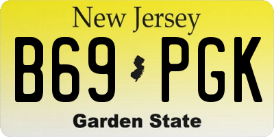 NJ license plate B69PGK