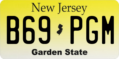 NJ license plate B69PGM