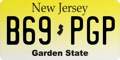 NJ license plate B69PGP