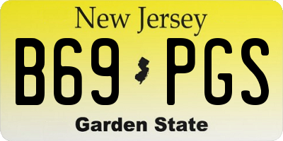 NJ license plate B69PGS