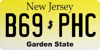 NJ license plate B69PHC