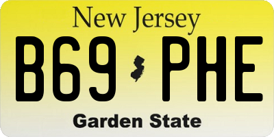 NJ license plate B69PHE