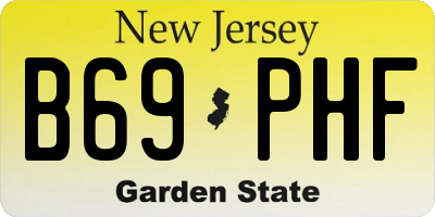 NJ license plate B69PHF