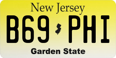 NJ license plate B69PHI