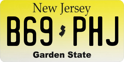 NJ license plate B69PHJ