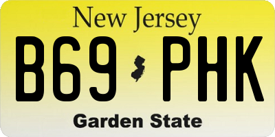 NJ license plate B69PHK