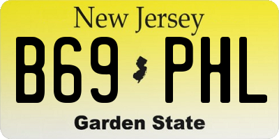 NJ license plate B69PHL