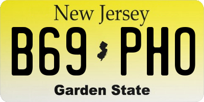 NJ license plate B69PHO