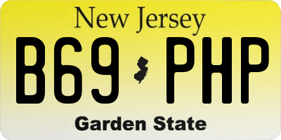 NJ license plate B69PHP