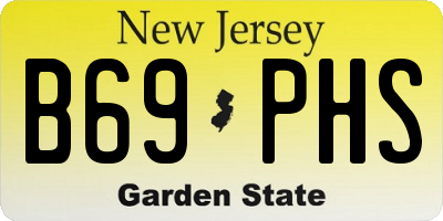 NJ license plate B69PHS