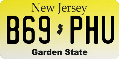NJ license plate B69PHU