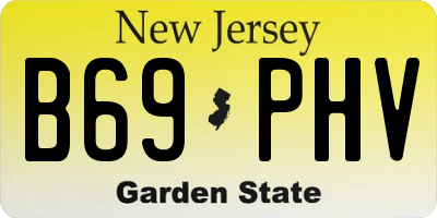 NJ license plate B69PHV