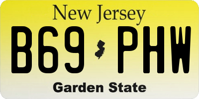 NJ license plate B69PHW