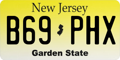 NJ license plate B69PHX