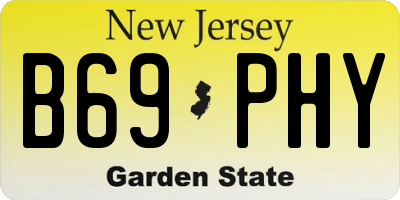 NJ license plate B69PHY