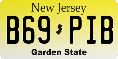 NJ license plate B69PIB