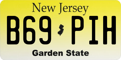 NJ license plate B69PIH