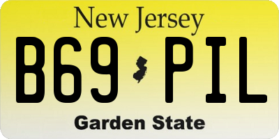 NJ license plate B69PIL