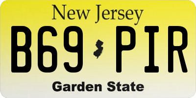 NJ license plate B69PIR