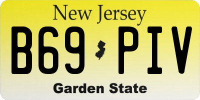 NJ license plate B69PIV