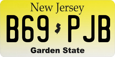 NJ license plate B69PJB