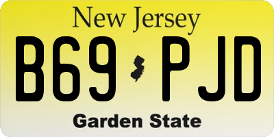NJ license plate B69PJD