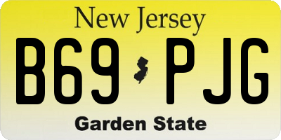 NJ license plate B69PJG