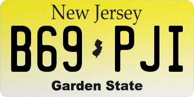 NJ license plate B69PJI