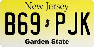NJ license plate B69PJK
