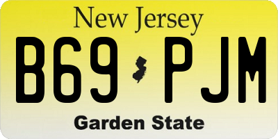 NJ license plate B69PJM