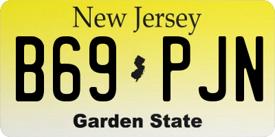 NJ license plate B69PJN