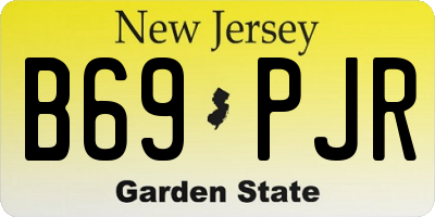 NJ license plate B69PJR