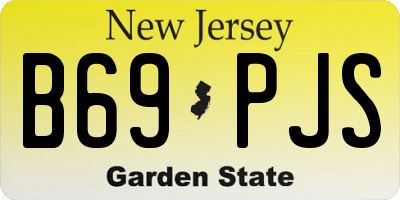 NJ license plate B69PJS