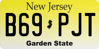 NJ license plate B69PJT