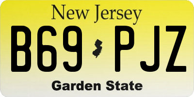 NJ license plate B69PJZ