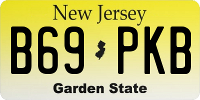 NJ license plate B69PKB
