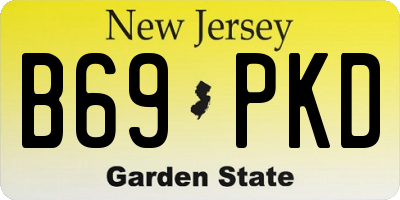 NJ license plate B69PKD