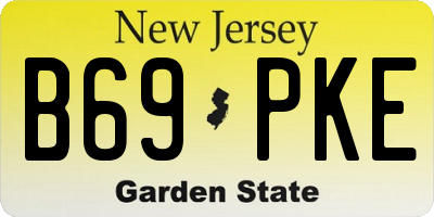 NJ license plate B69PKE