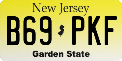 NJ license plate B69PKF
