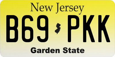 NJ license plate B69PKK
