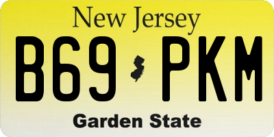 NJ license plate B69PKM