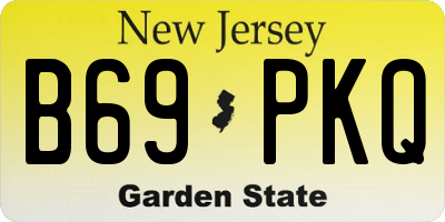 NJ license plate B69PKQ