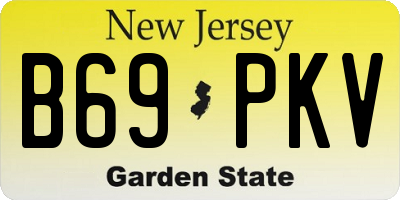 NJ license plate B69PKV