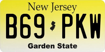 NJ license plate B69PKW